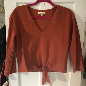Madewell Quarter Sleeve Crop Top
